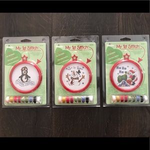 My first stitch ornaments